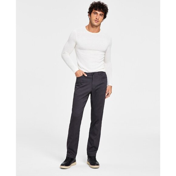 Tommy Hilfiger Men's TH Flex Modern Fit Four-Pocket Twill Pants Charcoal B4HP - Picture 1 of 5